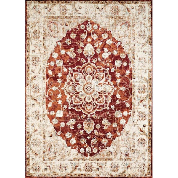 United Weavers 9 ft. 8 in. x 13 ft. 2 in. Bridges Ponte Vecchio RugCrimson 3001 00436 1013 - main